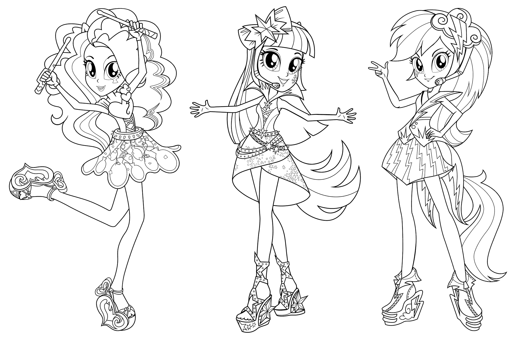 My Equestria Girl Rainbow Rocks Coloring Page My Little Pony Coloring 