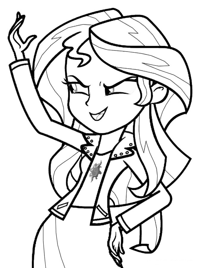 My Little Pony Princess Sunset Shimmer Coloring Page - My Little Pony