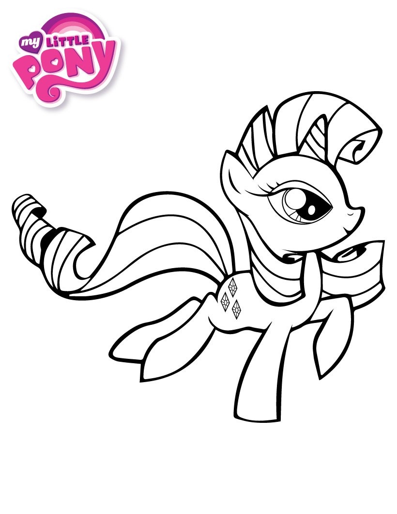 My Little Pony Rarity Runs Coloring Page - My Little Pony ...