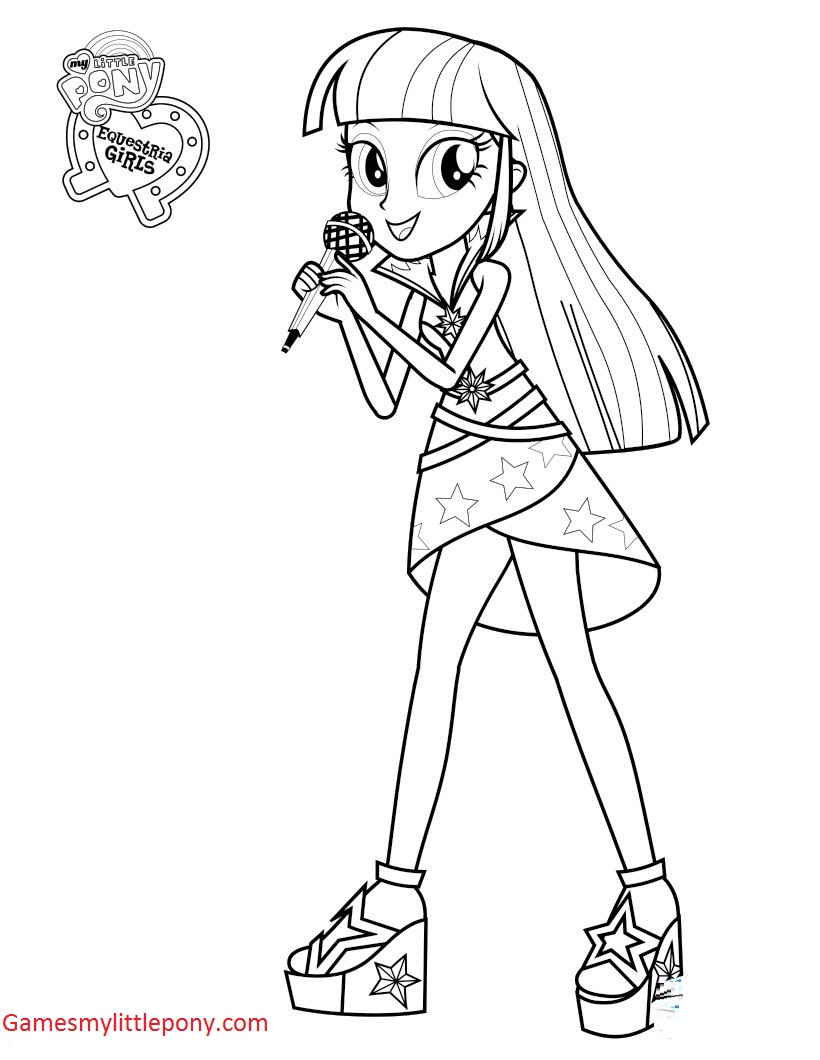 My Little Pony Twilight Sparkle Singer Coloring Page My Little Pony 