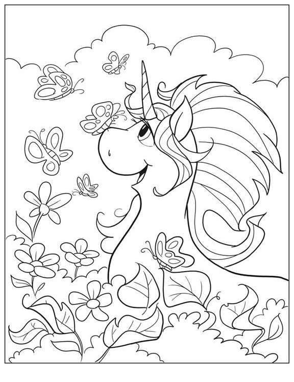 Unicorn Head Hello Kitty Coloring Page - Unicorn Coloring Pages