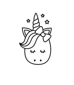 Unicorn Head Hello Kitty Coloring Page - Unicorn Coloring Pages
