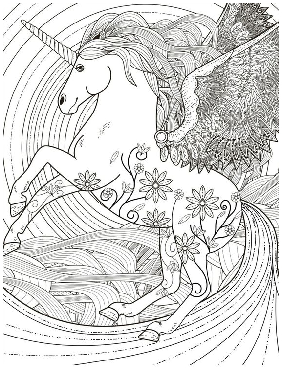 Apollinaire Leanna - Free Coloring Pages: Zebra Unicorn Coloring Pages