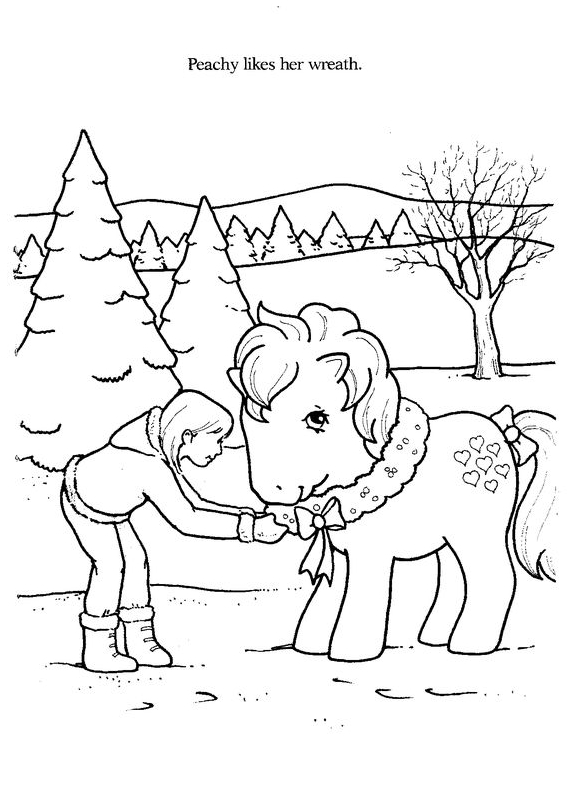 Merry Christmas Coloring With Horse Coloring Page - My Little Pony