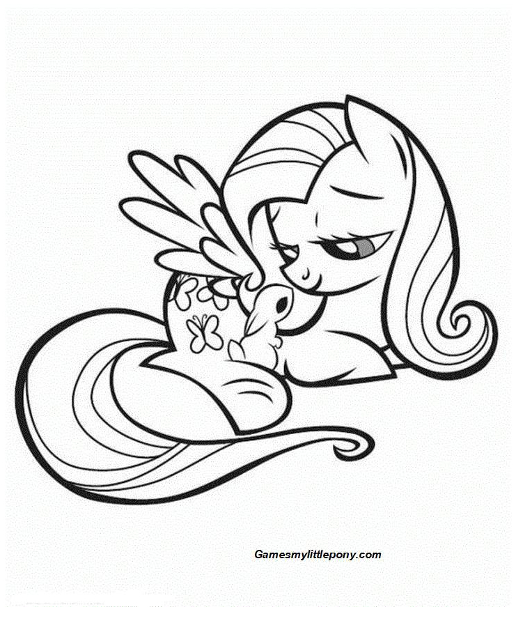 Coloring book My Little Pony: Fluttershy Coloring Page ...