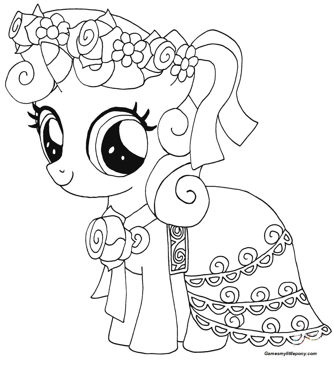 My Little Pony Sweetie Belle From My Little Pony Coloring Page My 
