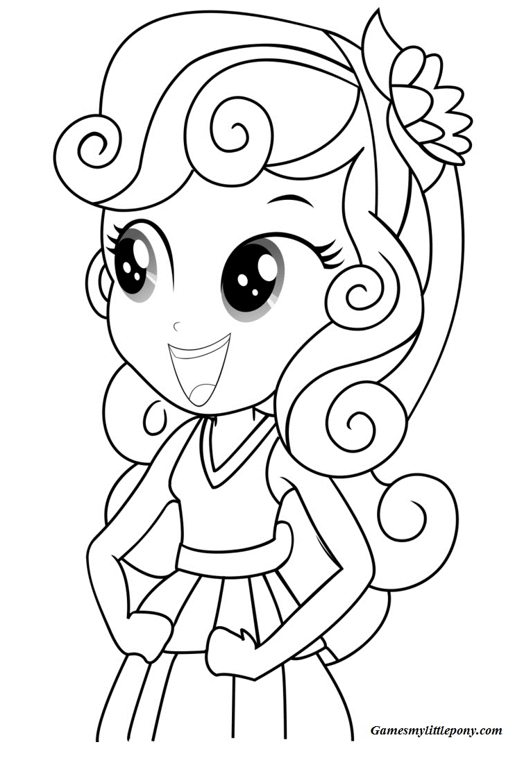 Pinkie Pie Pony Equestria Coloring Page - My Little Pony Coloring Pages