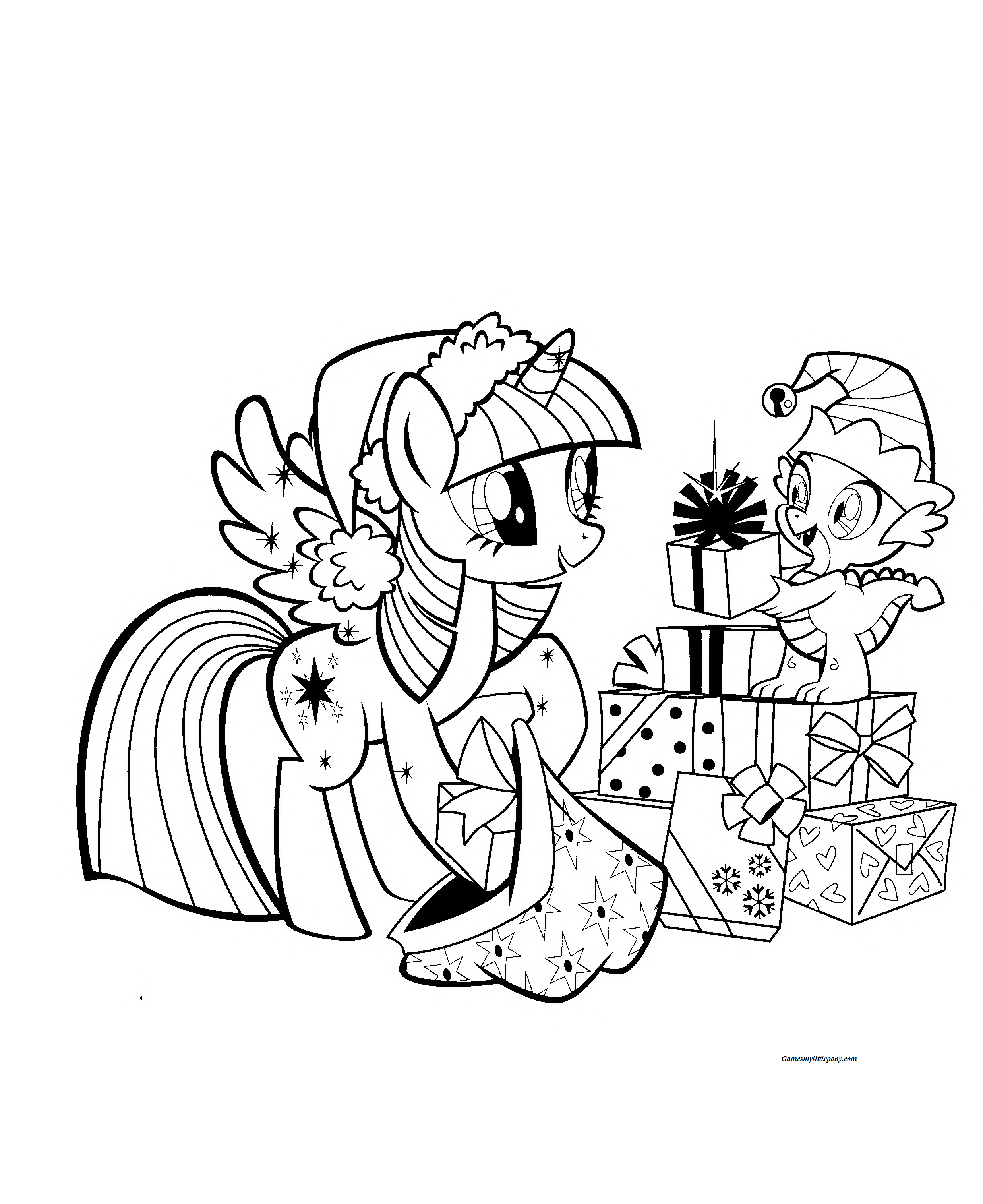 My Little Pony Coloring Pages Christmas - creaturasymonecos