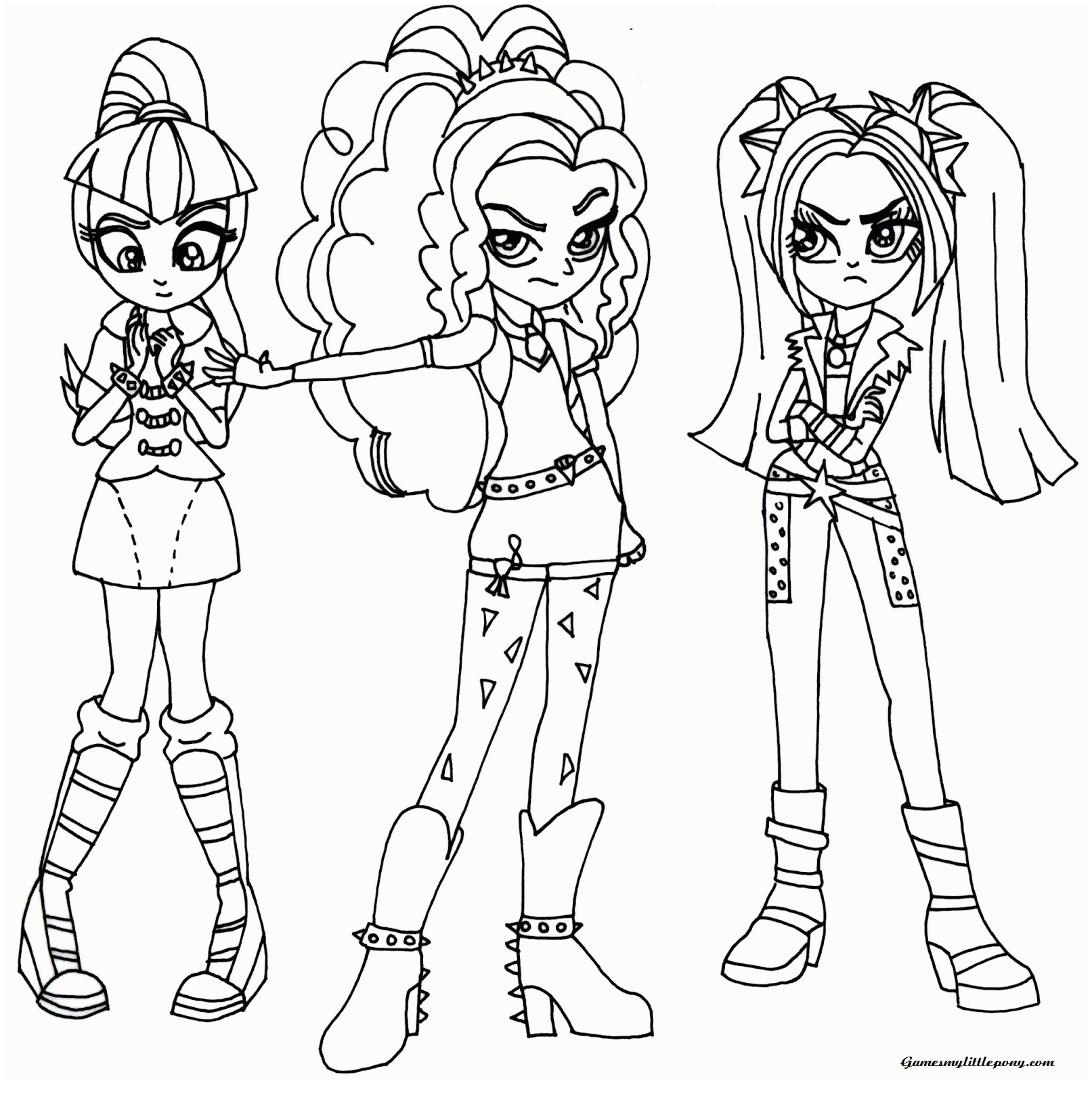 Equestria Girls Beautiful MLP Coloring Page - My Little Pony Coloring Pages