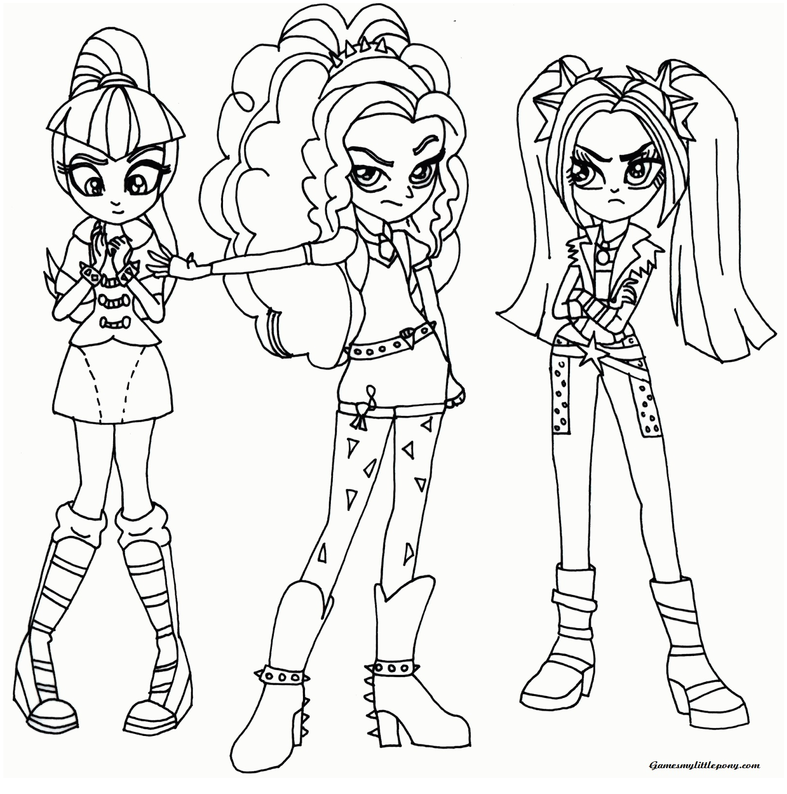 Equestria Girls Beautiful MLP Coloring Page My Little Pony Coloring Pages