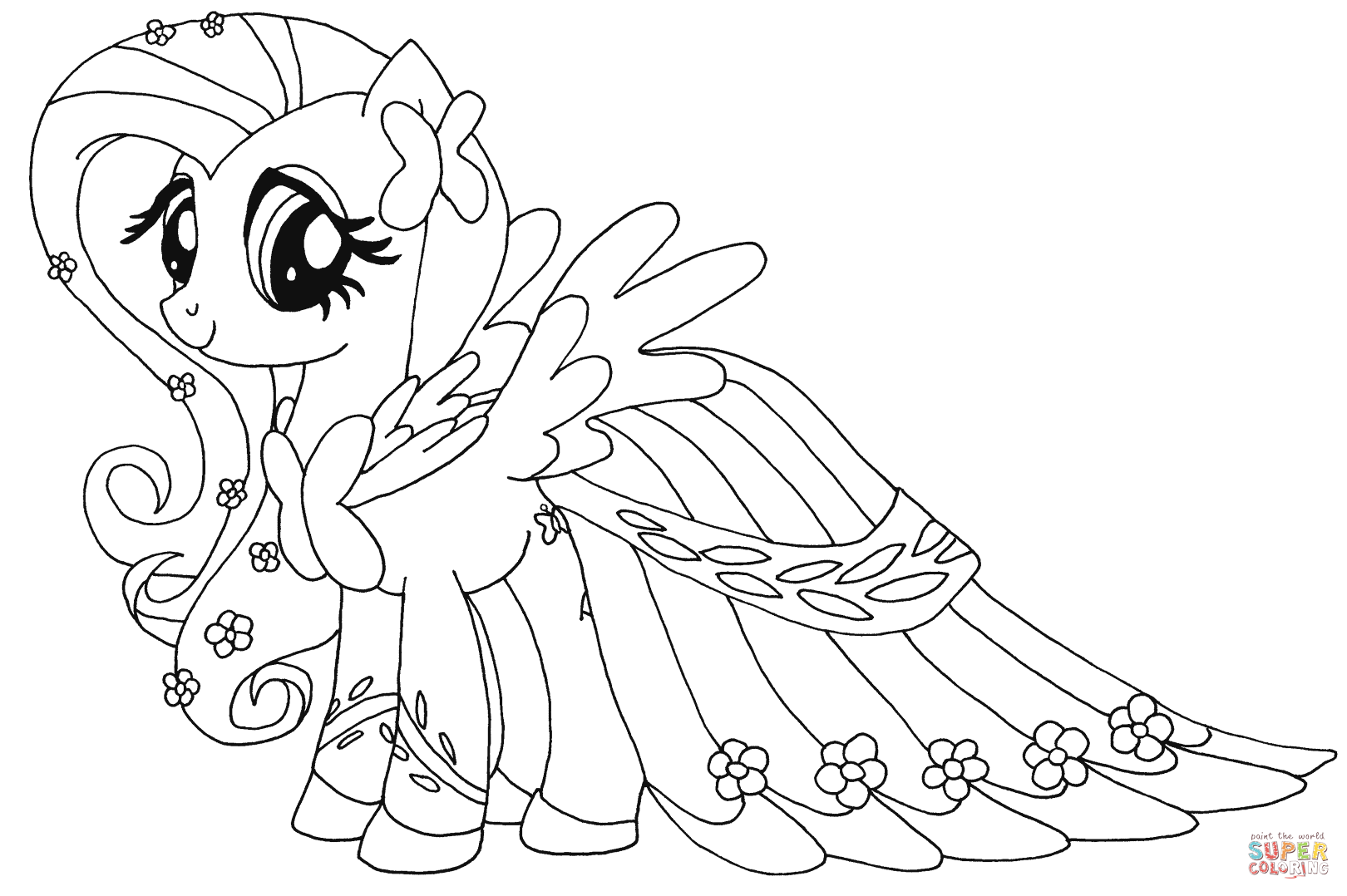 Fluttershy From My Little Pony Coloring Page My Little Pony Coloring 