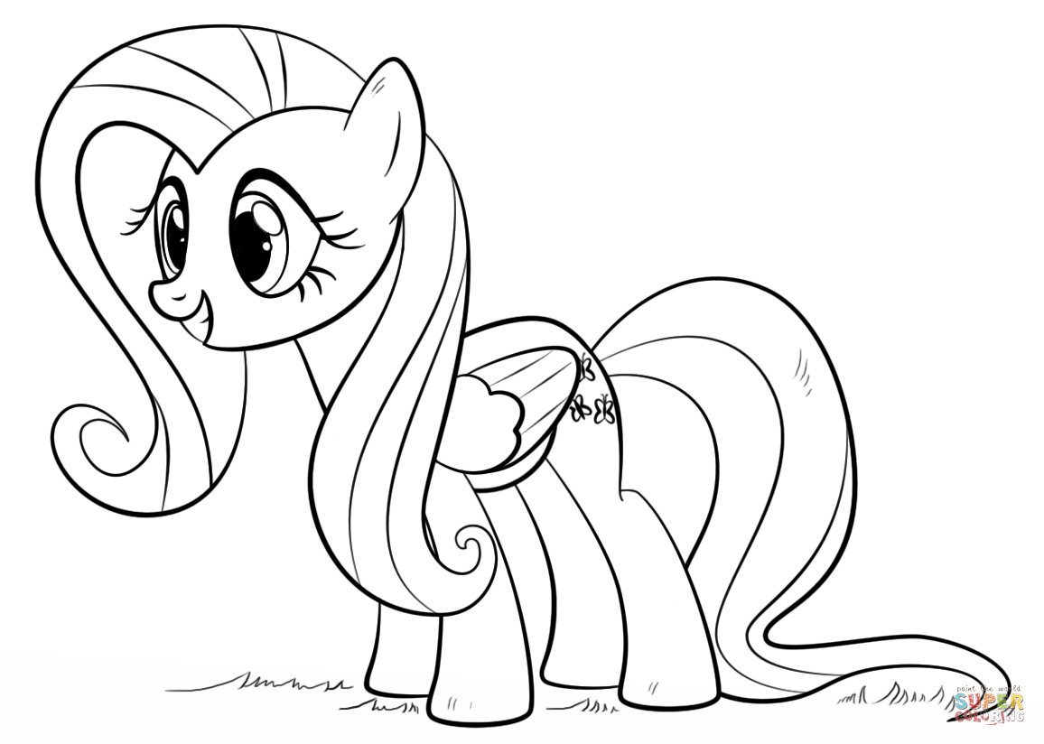 Fluttershy Pony from My Little Pony Coloring Page   My Little Pony ...