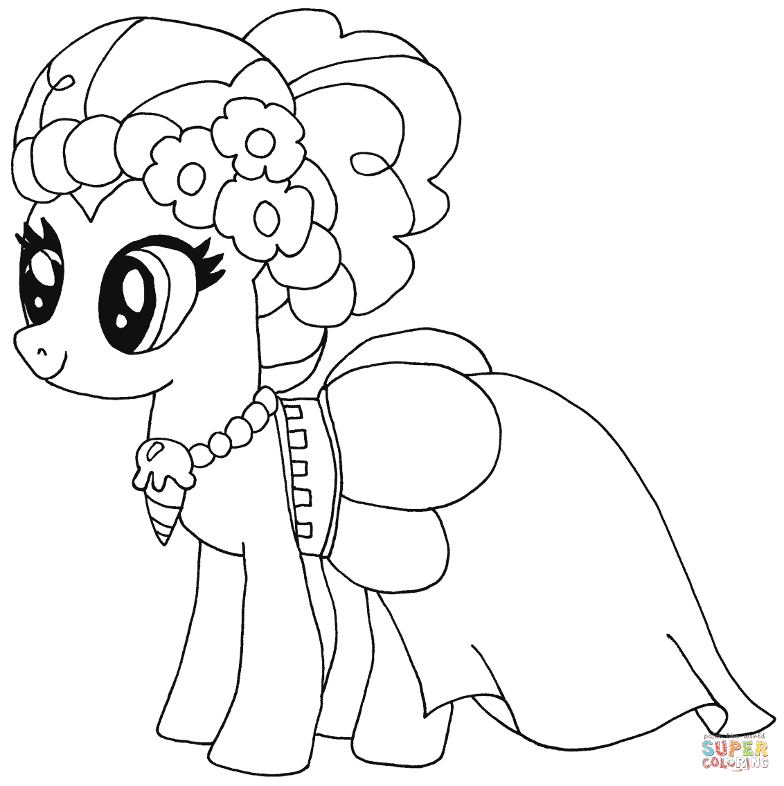 Pony Coloring Pages Mlp Pinkie Pie Zecora Page