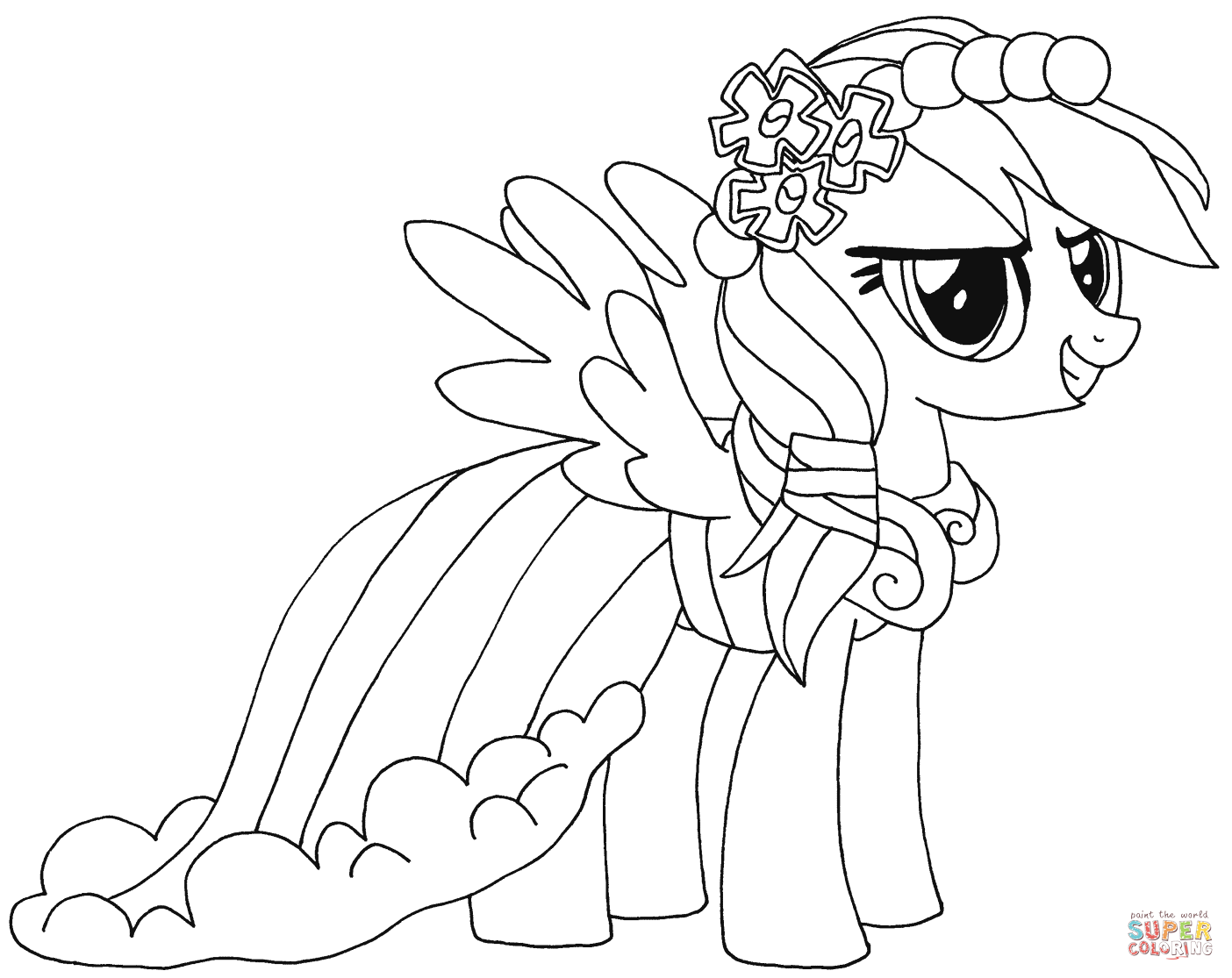 Rainbow Dash from My Little Pony Coloring Page - My Little Pony