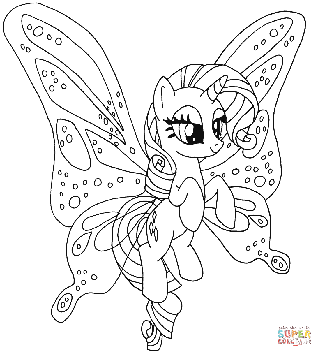 Pony Coloring Pages Mlp Rarity Scene