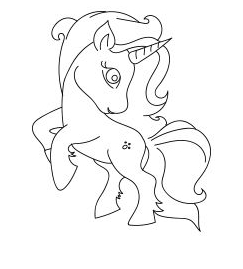 Nice Baby Unicorn Coloring Page