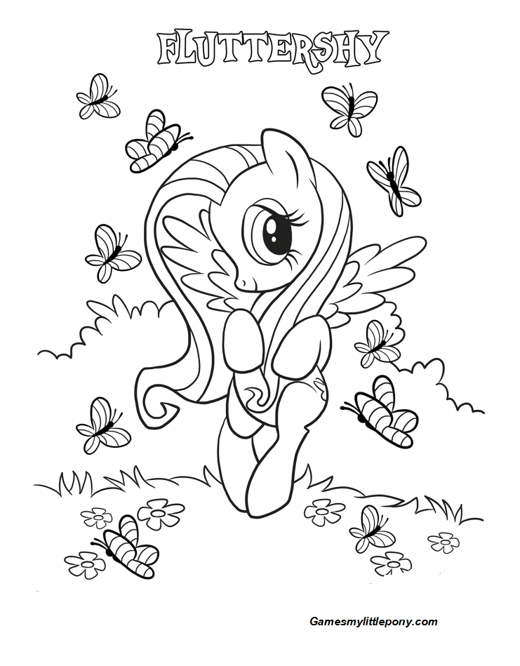 Coloring book My Little Pony: Cutie Fluttershy