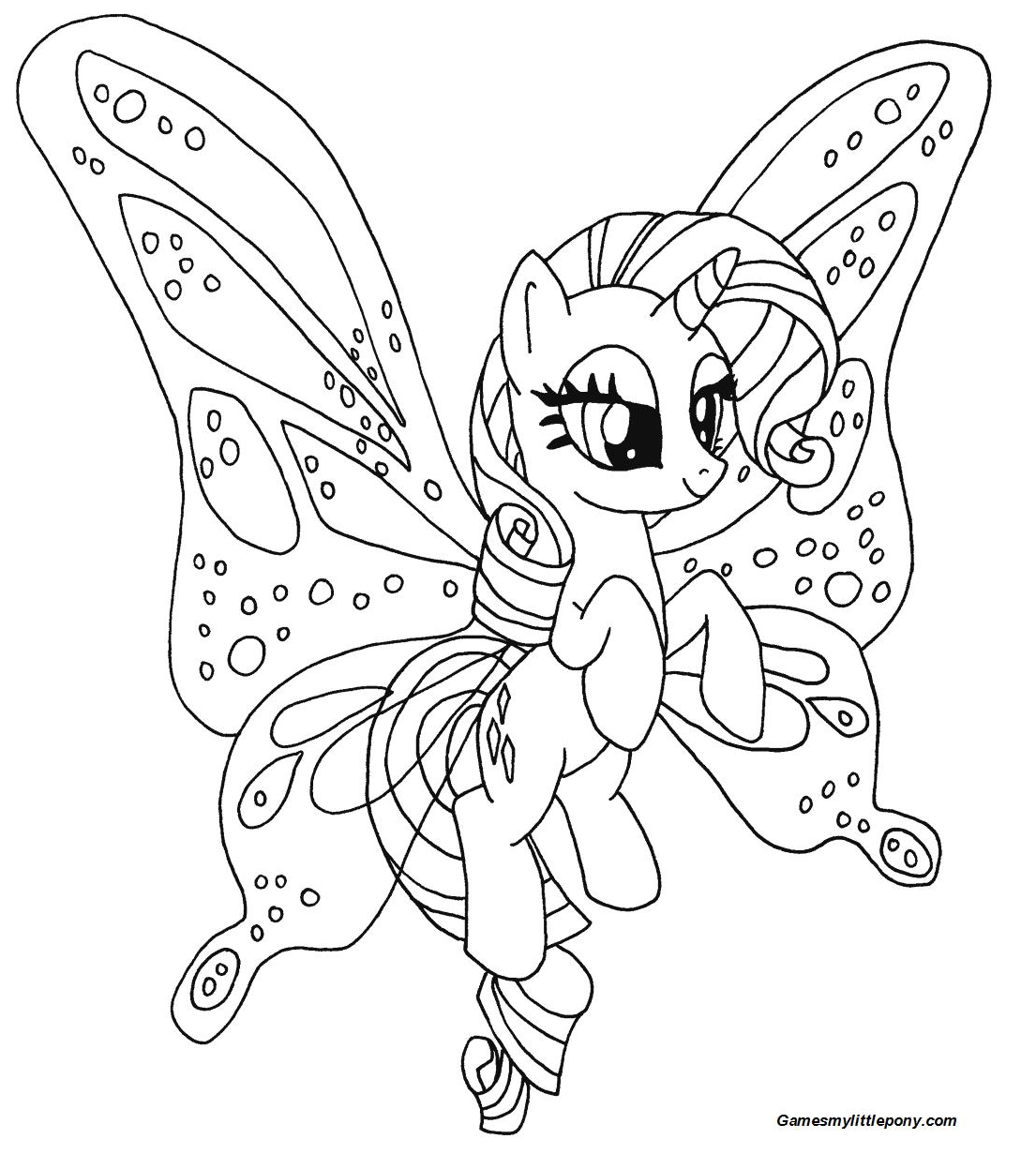 coloring pages rarity unicorn