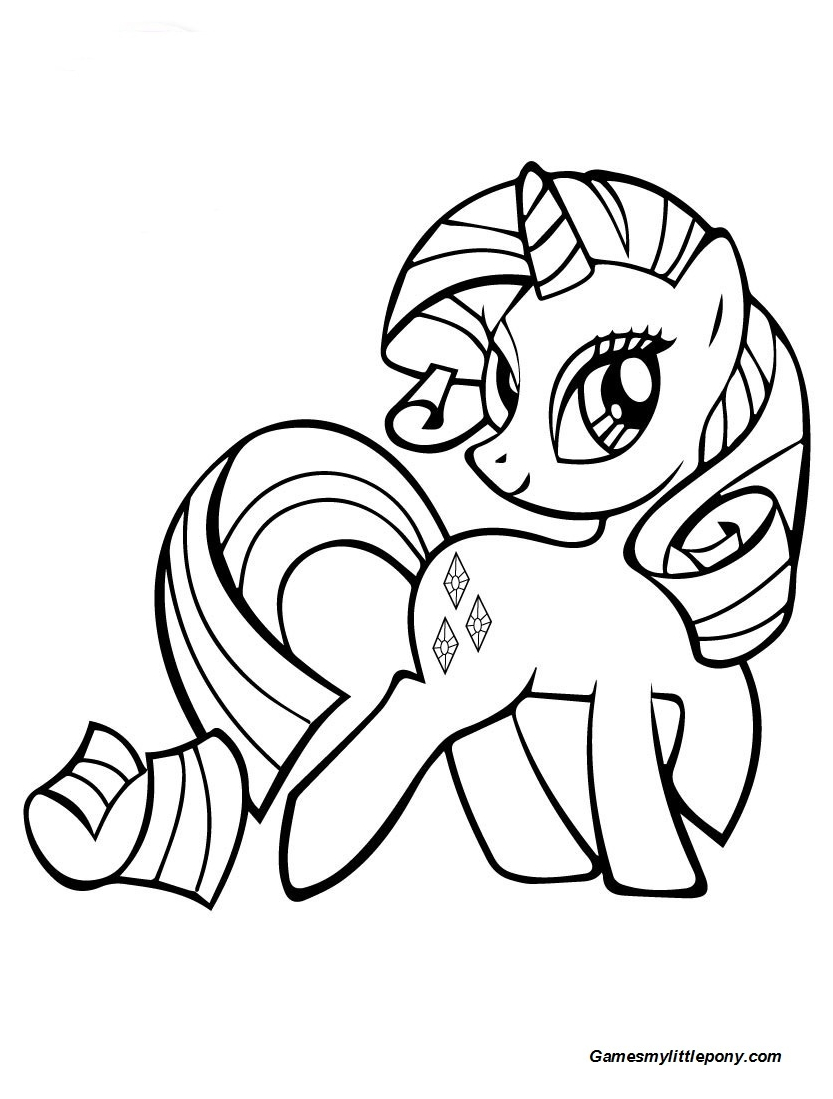 My Little Pony Rarity Tattoo Coloring Page   My Little Pony ...
