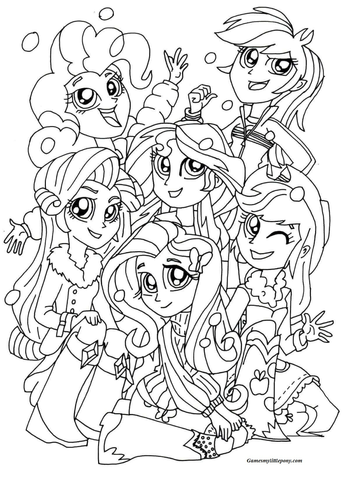 My Little Pony Equestria Girl Christmas Coloring Pages Coloring Page My Little Pony Coloring Pages