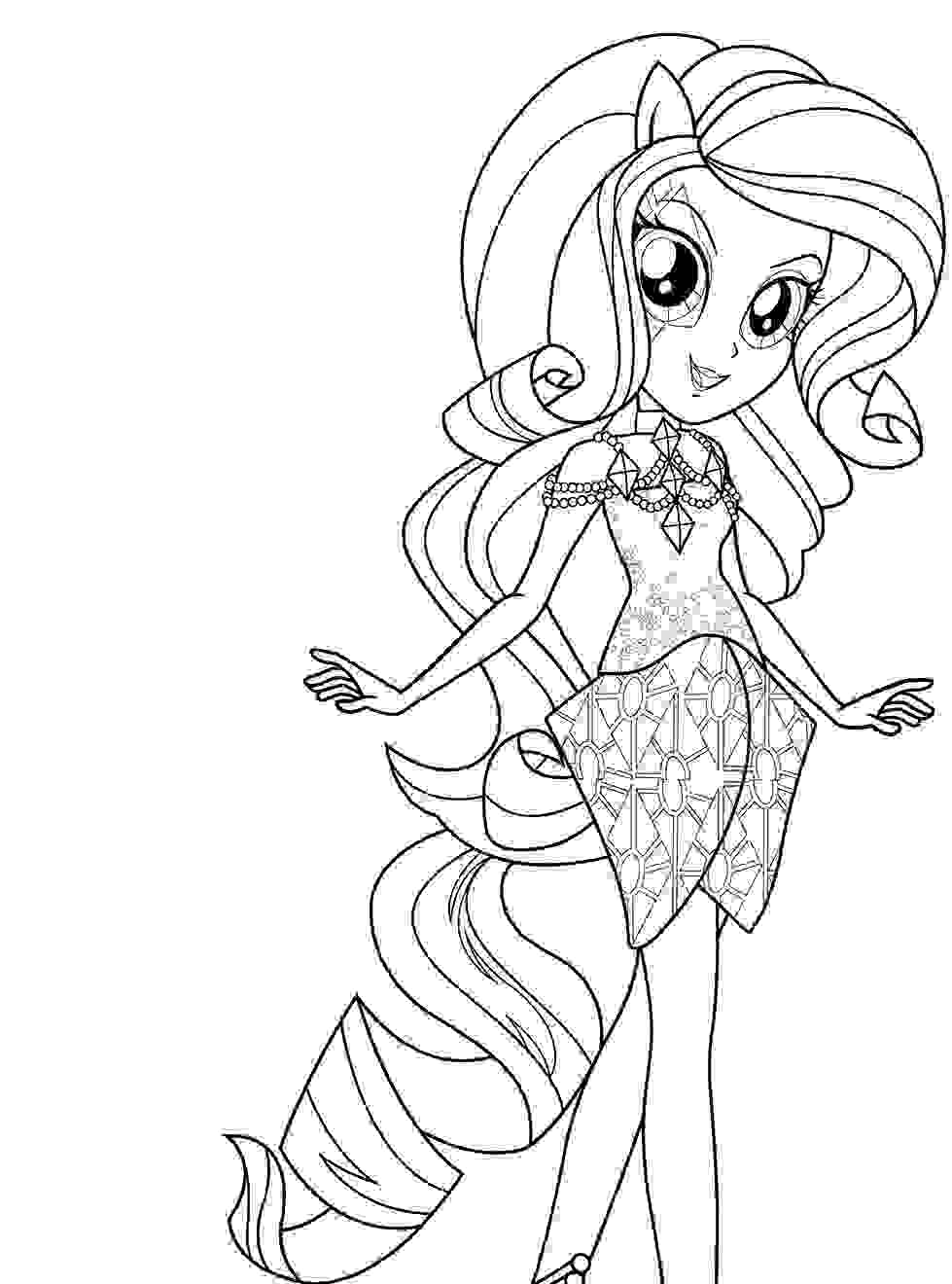 Equestria Girls Beautiful MLP Coloring Page - My Little Pony Coloring Pages