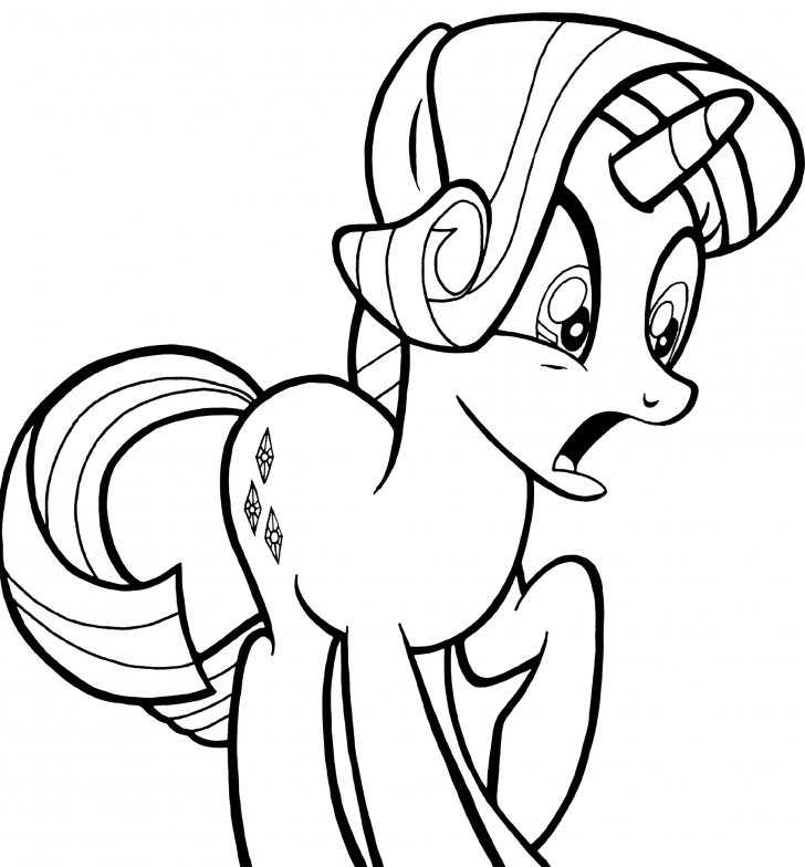 Coloring book My Little Pony: Shocked Rarity  Coloring Page