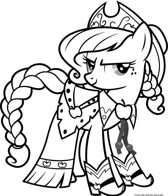 My Little Pony Applejack Fashion Coloring Page