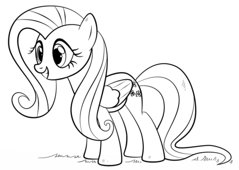 Fluttershy Pony Coloring Coloring Page