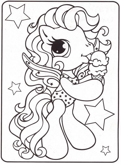 My Little Pony Pinkie Pie Eating Cream Coloring Page