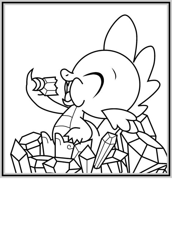 My Little Pony Nice Spike Coloring Page