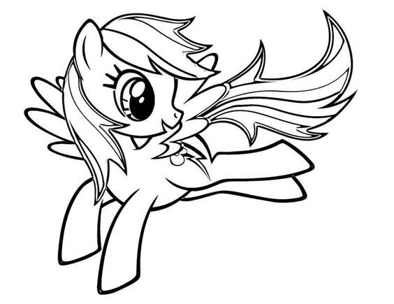 My Little Pony Rainbow Dash Fly  Coloring Page