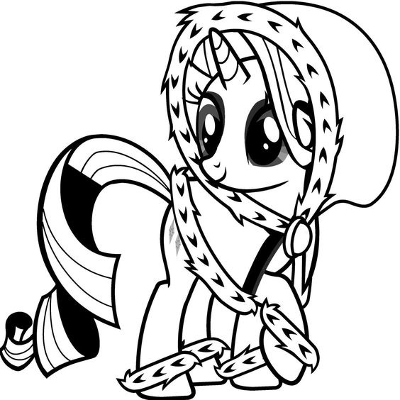 My Little Pony In Winter Coloring Page