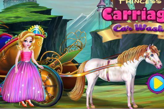 Princess Carriage Car Wash Game