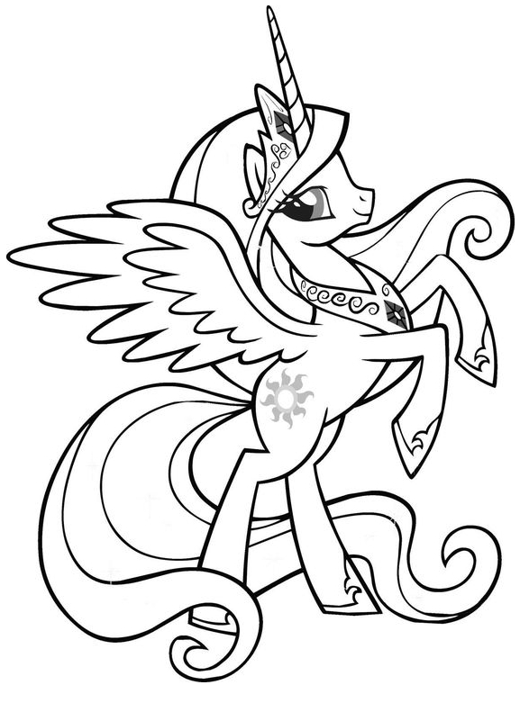 My Little Pony Princess Cadance Coloring 2 Coloring Page