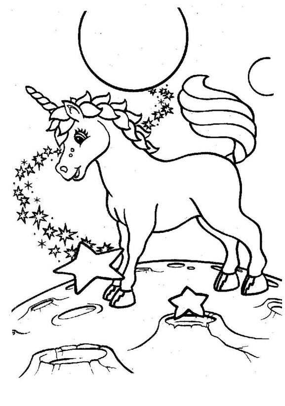 Unicorn Coloring Happy Coloring Page