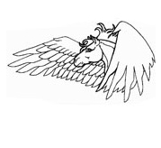 Pegasus Head Coloring Coloring Page