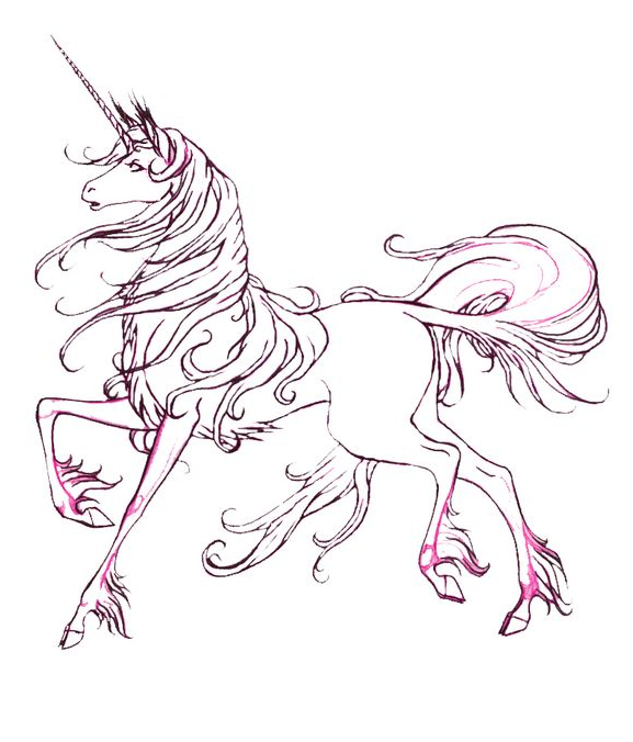 Unicorn Coloring Page Run Coloring Page