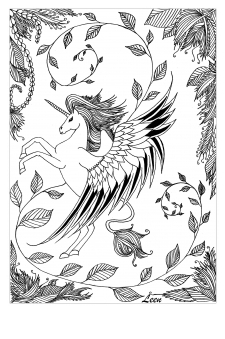 Leen Margot Unicorn Coloring Coloring Page
