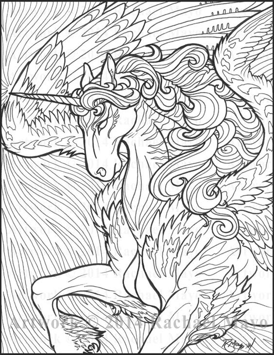 The Awesome Unicorn Coloring Pages