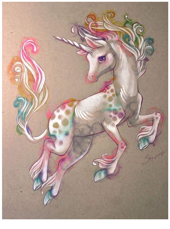 Unicorn Coloring Tattoo Coloring Page