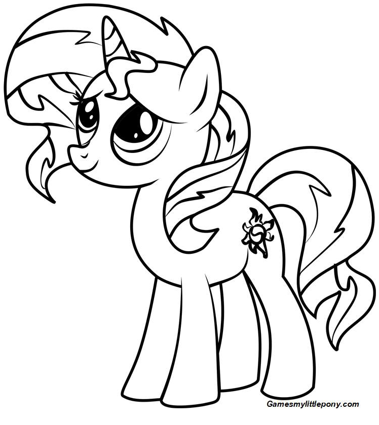 Sunset Mlp Coloring Coloring Page