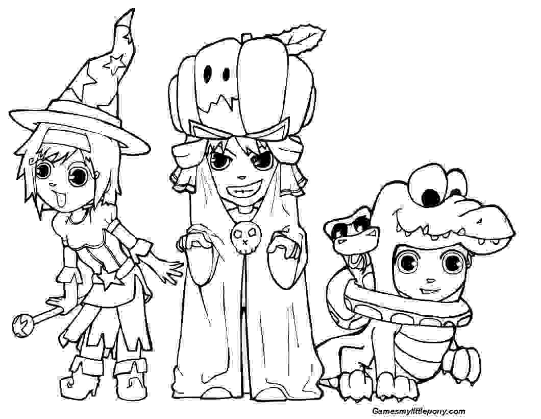 MLP Halloween Holiday Coloring Page