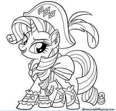 My Little Pony coloring page with unicorn