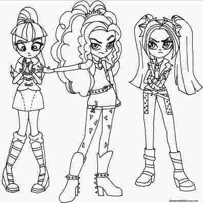 Equestria Girls Beautiful MLP Coloring Page