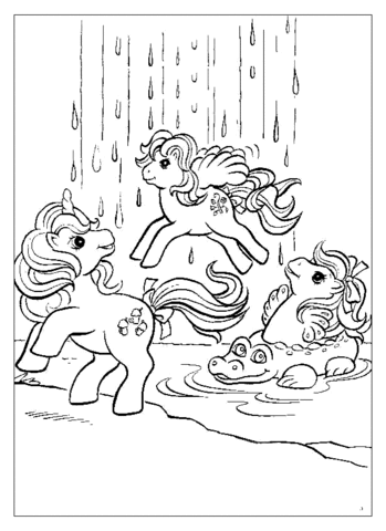 Ponies At waterfall  from My Little Pony Game