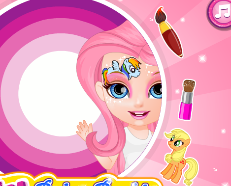 Baby Barbie Pony Face Painting Game