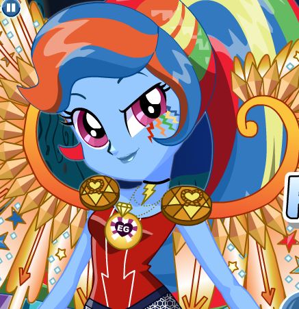 Crystal Wings Rainbow Dash Dress Up Game