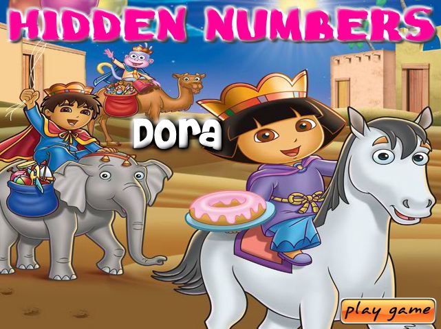 Dora Hidden Numbers Game