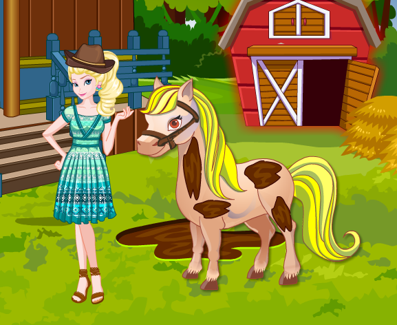 Elsa At Horse Farm Game