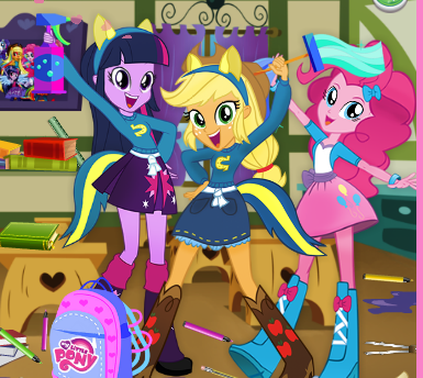 Equestria Girls Classroom Cleaning Game